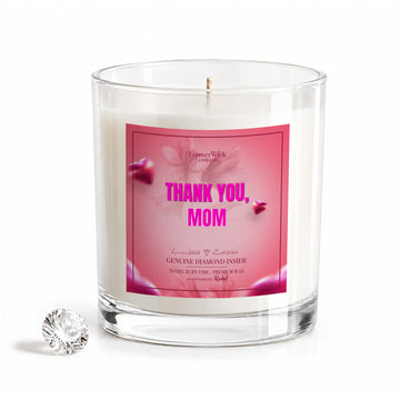 Thank You Mom Diamond Candle