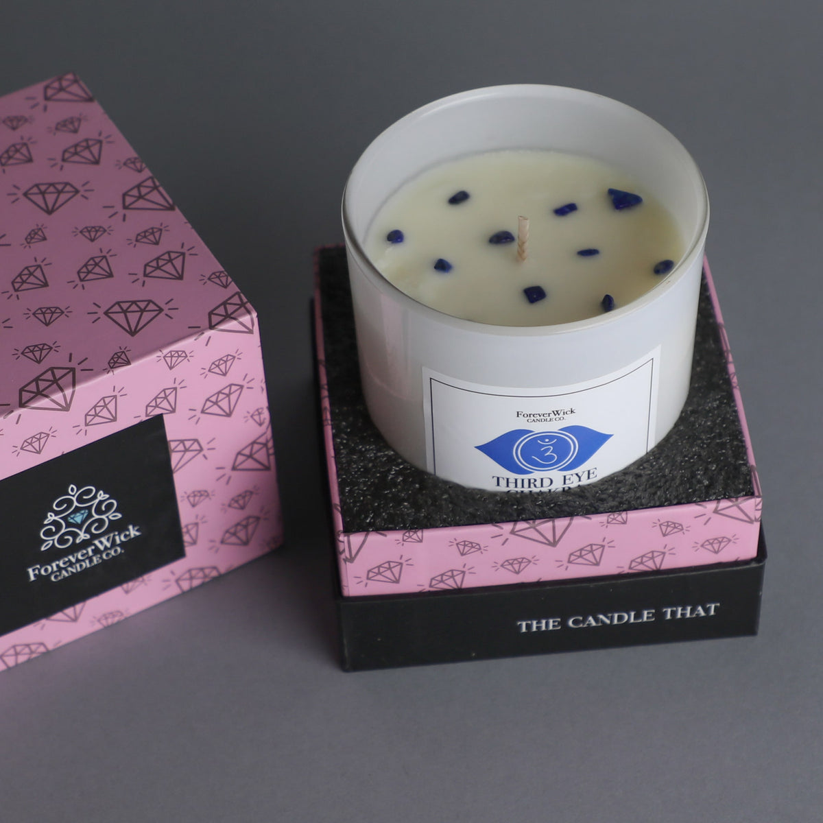 Third Eye Chakra Crystal & Diamond Candle ForeverWick Candle