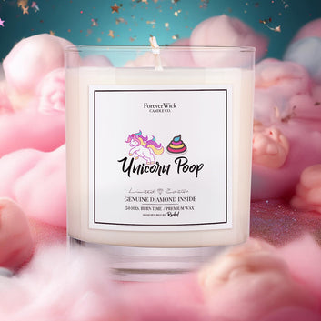 Unicorn Poop Diamond Candle