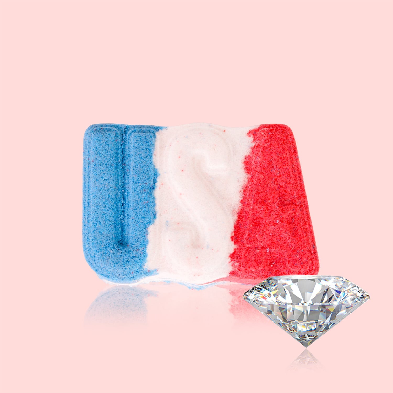 USA Fizz-tastic Luxury Bath Bomb + Genuine Diamond