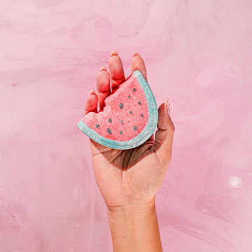 Juicy Watermelon Luxury Bath Bomb + Genuine Diamond