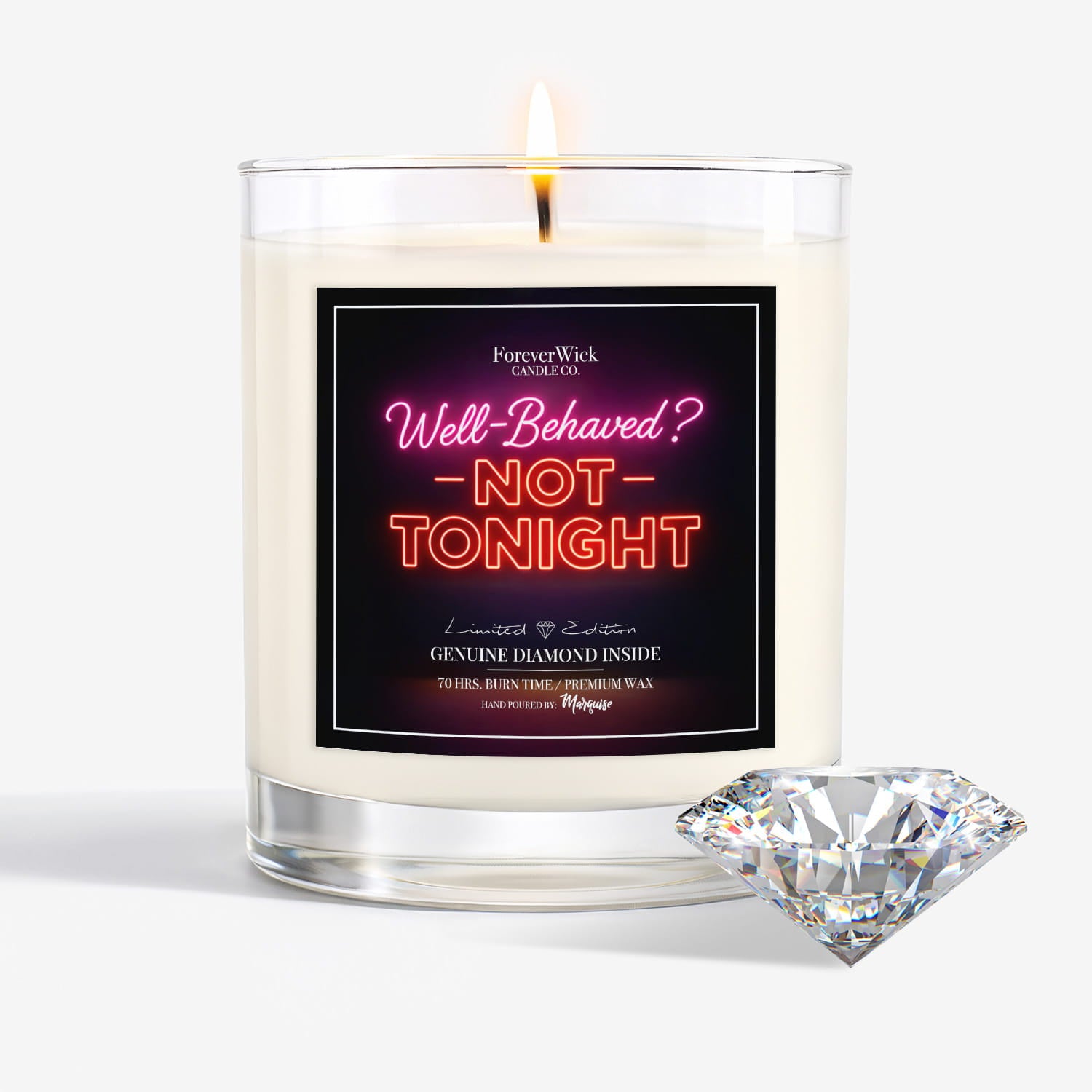 Well Behaved? Not Tonight Diamond Candle