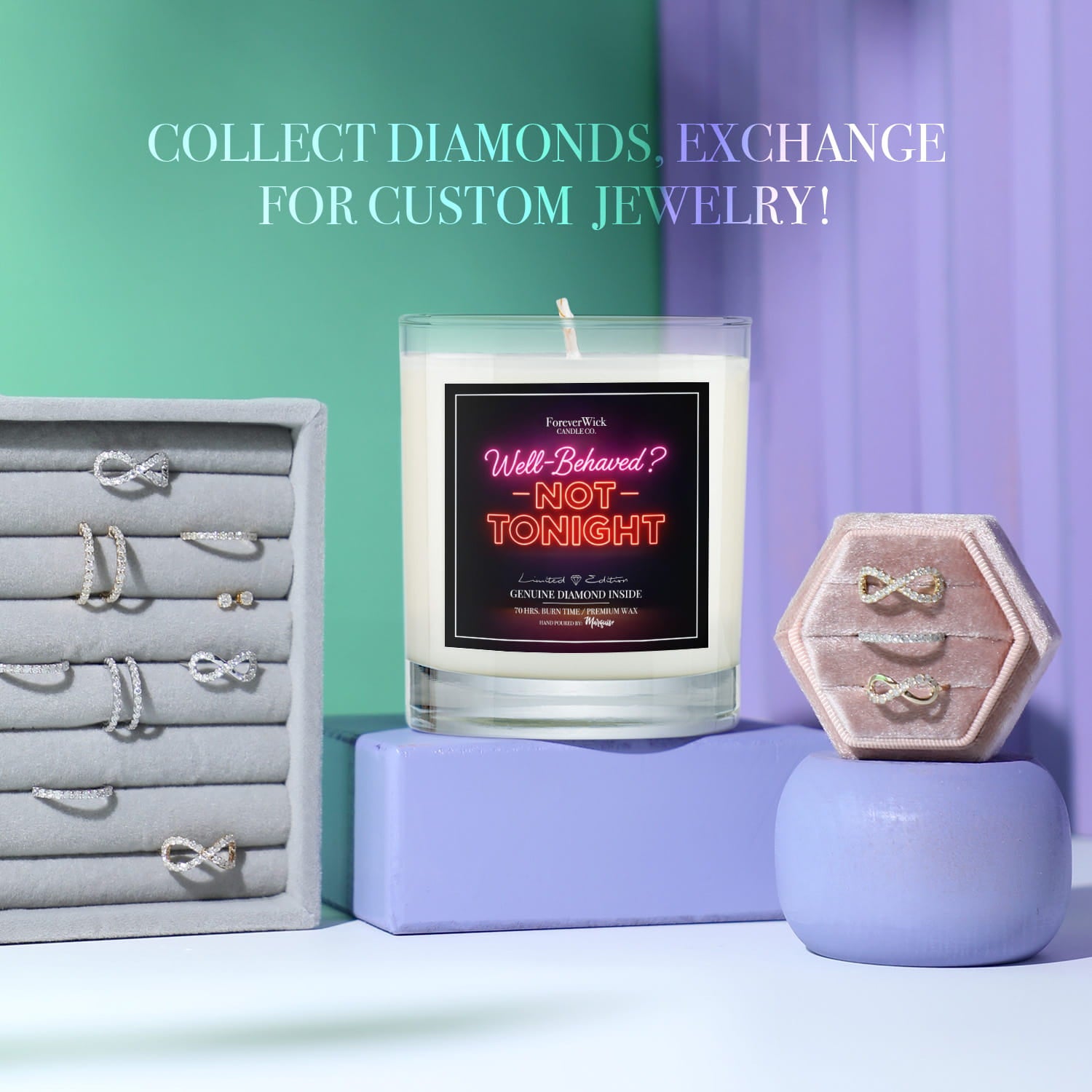 Well Behaved? Not Tonight Diamond Candle