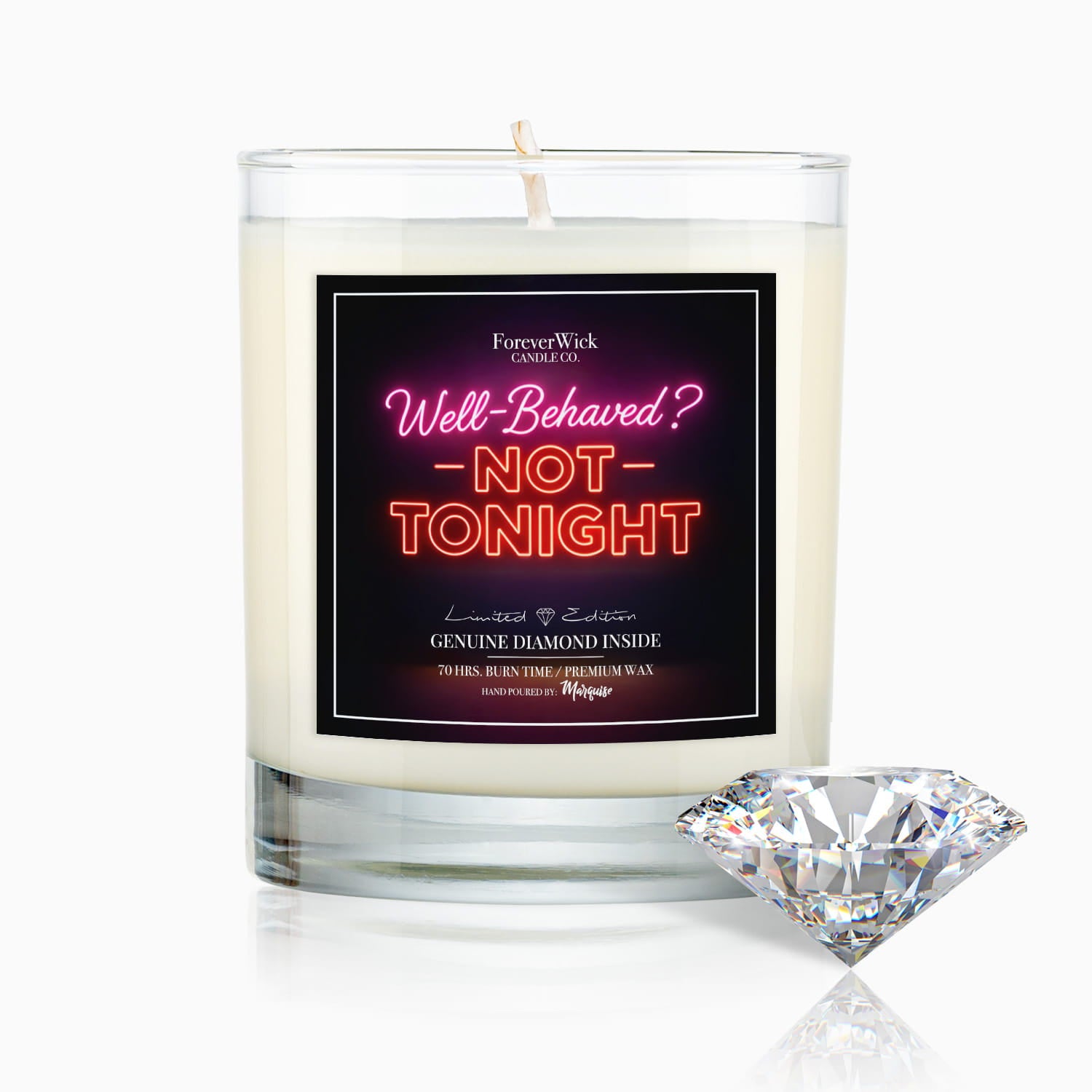Well Behaved? Not Tonight Diamond Candle