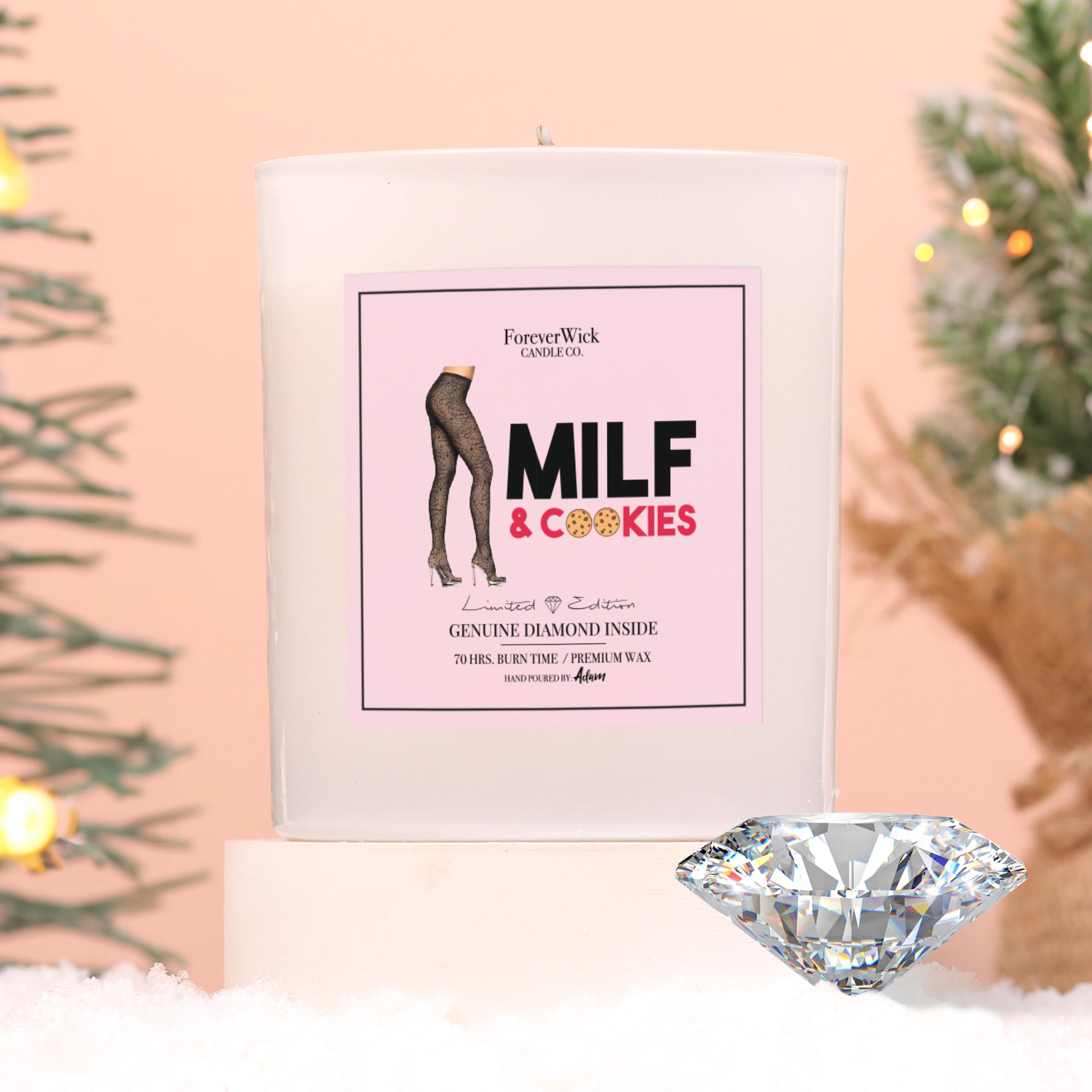 Milf And Cookies Diamond Candle