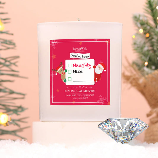 Santa's Nice? List Diamond Candle