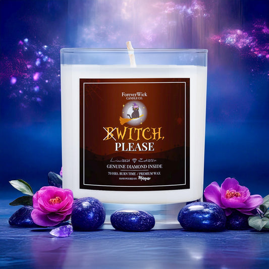 Witch Please Diamond Candle