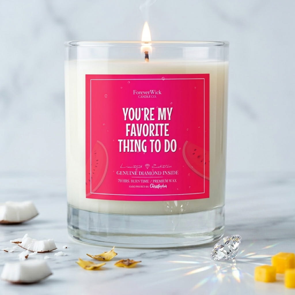 You're My Favorite Thing To Do Diamond Candle
