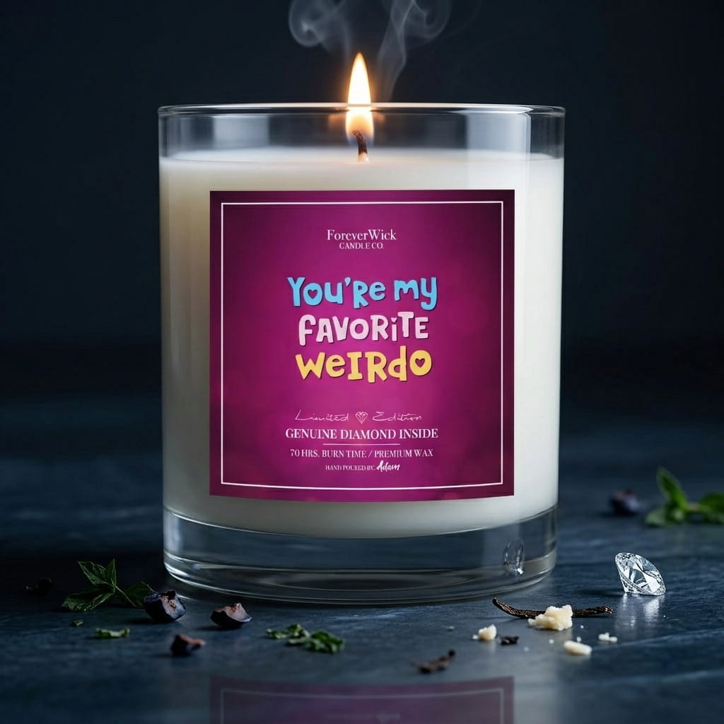You're My Favorite Weirdo Diamond Candle