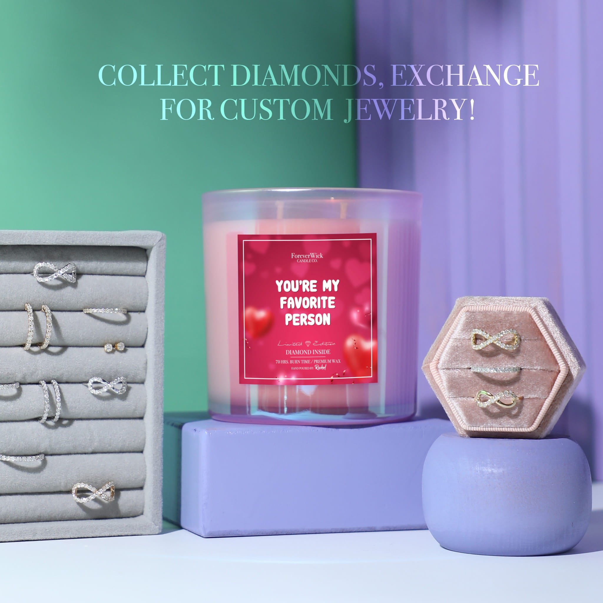 You're My Favorite Person Sparkle Diamond Candle