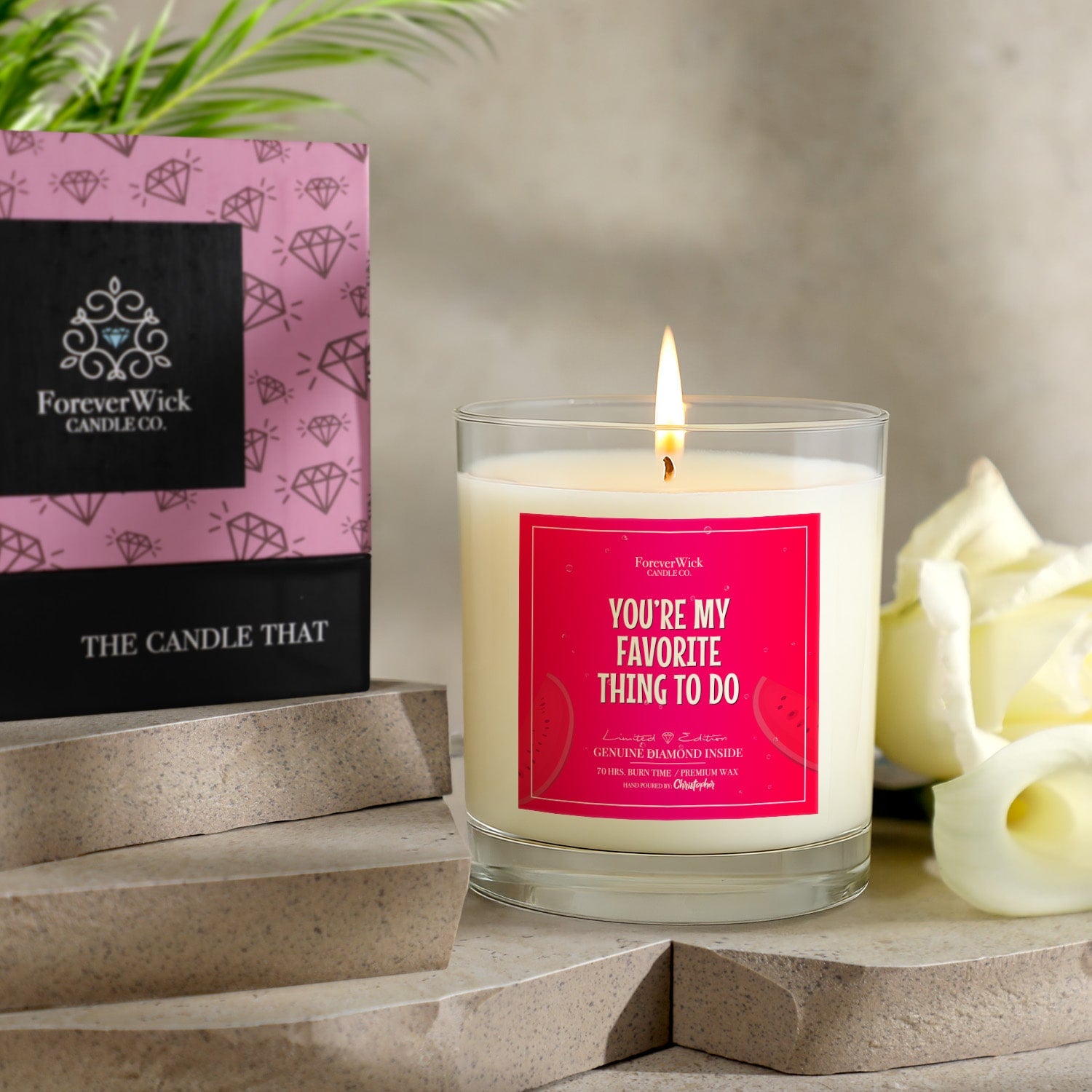 You're My Favorite Thing To Do Diamond Candle