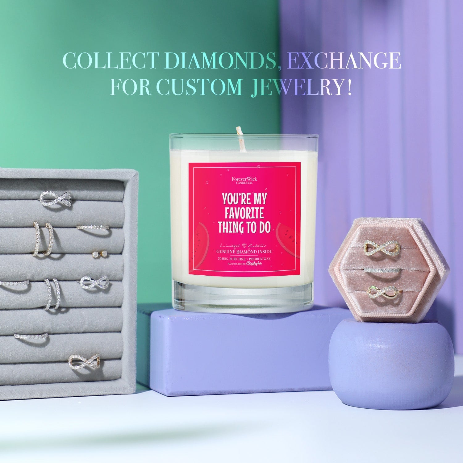 You're My Favorite Thing To Do Diamond Candle