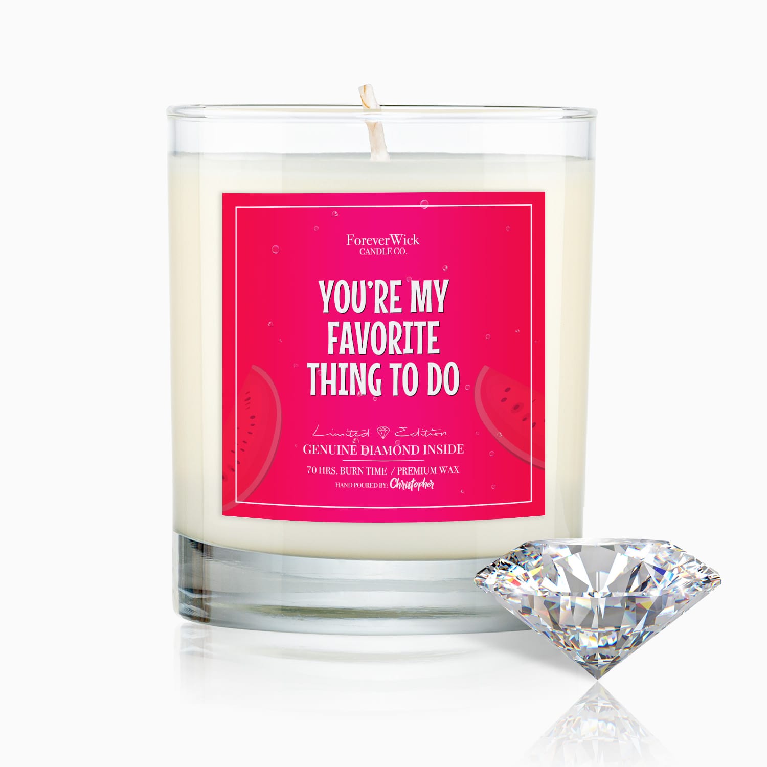 You're My Favorite Thing To Do Diamond Candle