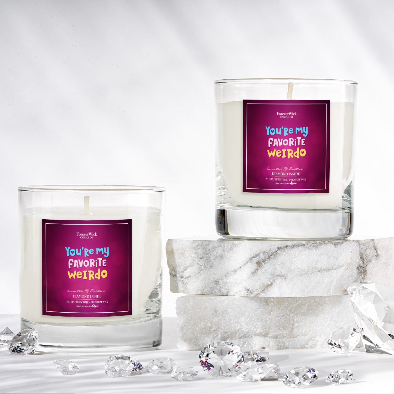 You're My Favorite Weirdo Diamond Candle