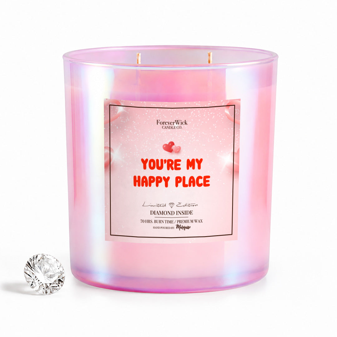 You’re My Happy Place Sparkle Diamond Candle