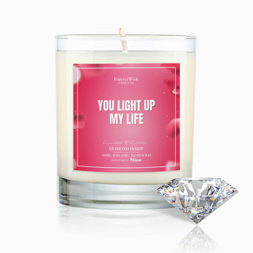 You Light Up My Life Diamond Candle