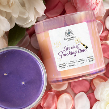 It's About Fing Time Diamond Candle