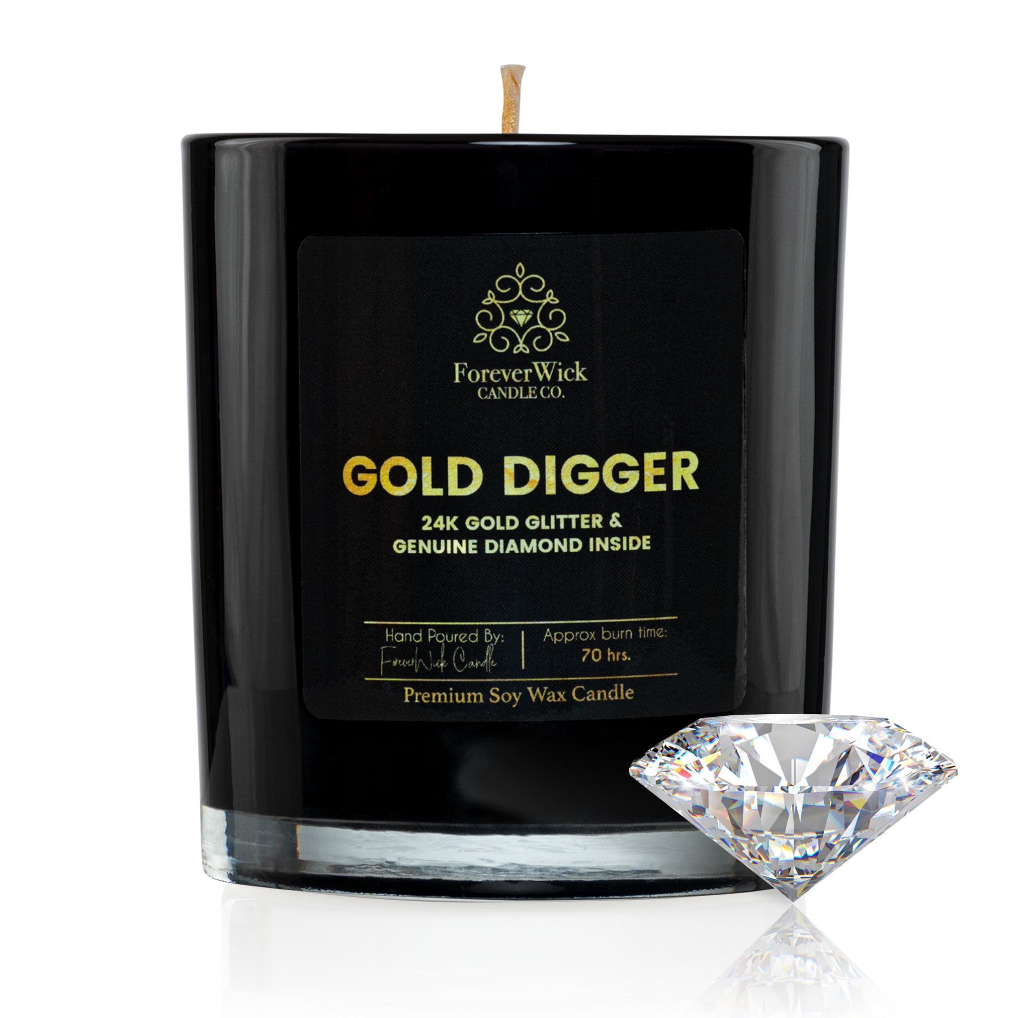 24K Gold Digger Diamond Candle