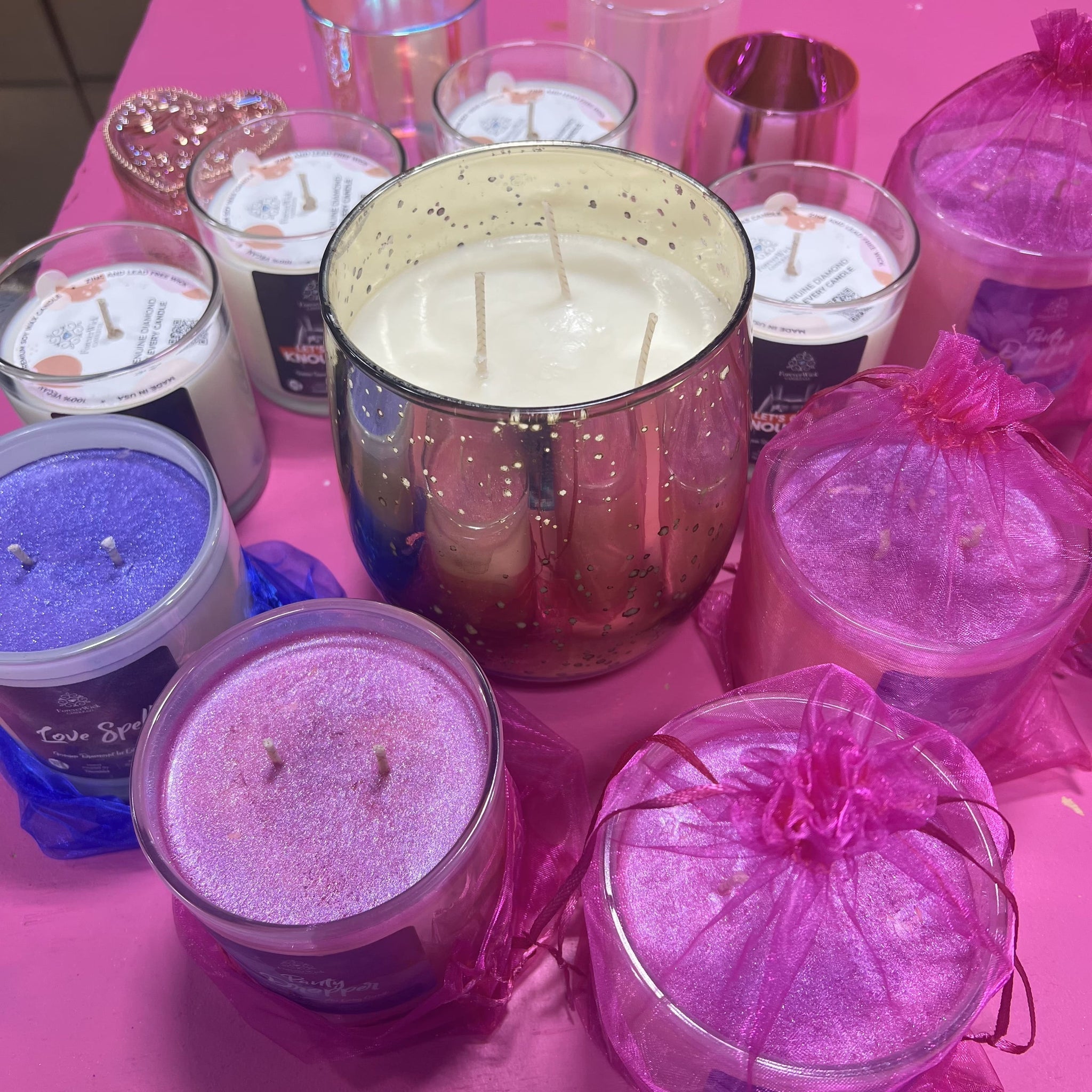 Big A Wine Glass 3 Diamond Candle (40oz Candle) ForeverWick Candle