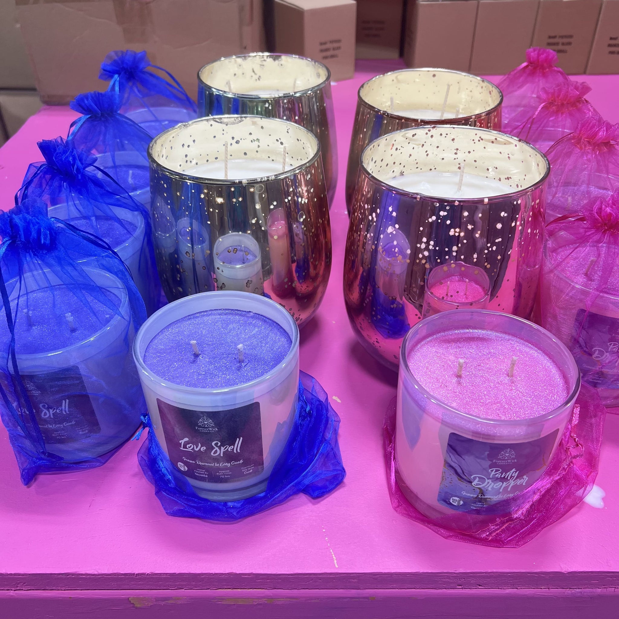 Big A Wine Glass 3 Diamond Candle (40oz Candle) ForeverWick Candle