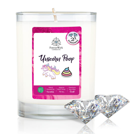 Unicorn Poop Double Diamond Candle