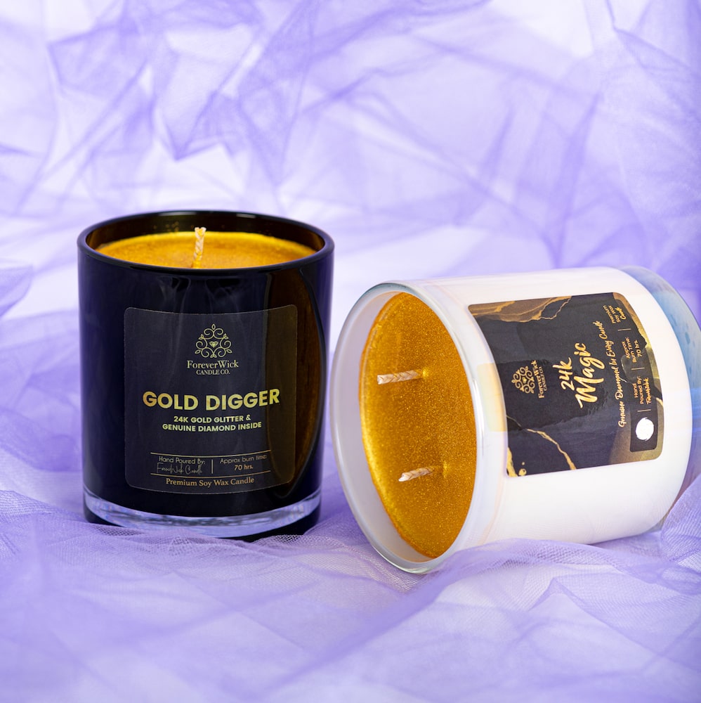 24K Gold Digger Diamond Candle