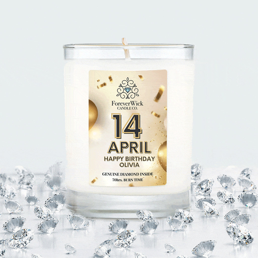 Personalized Birthday Diamond Candle