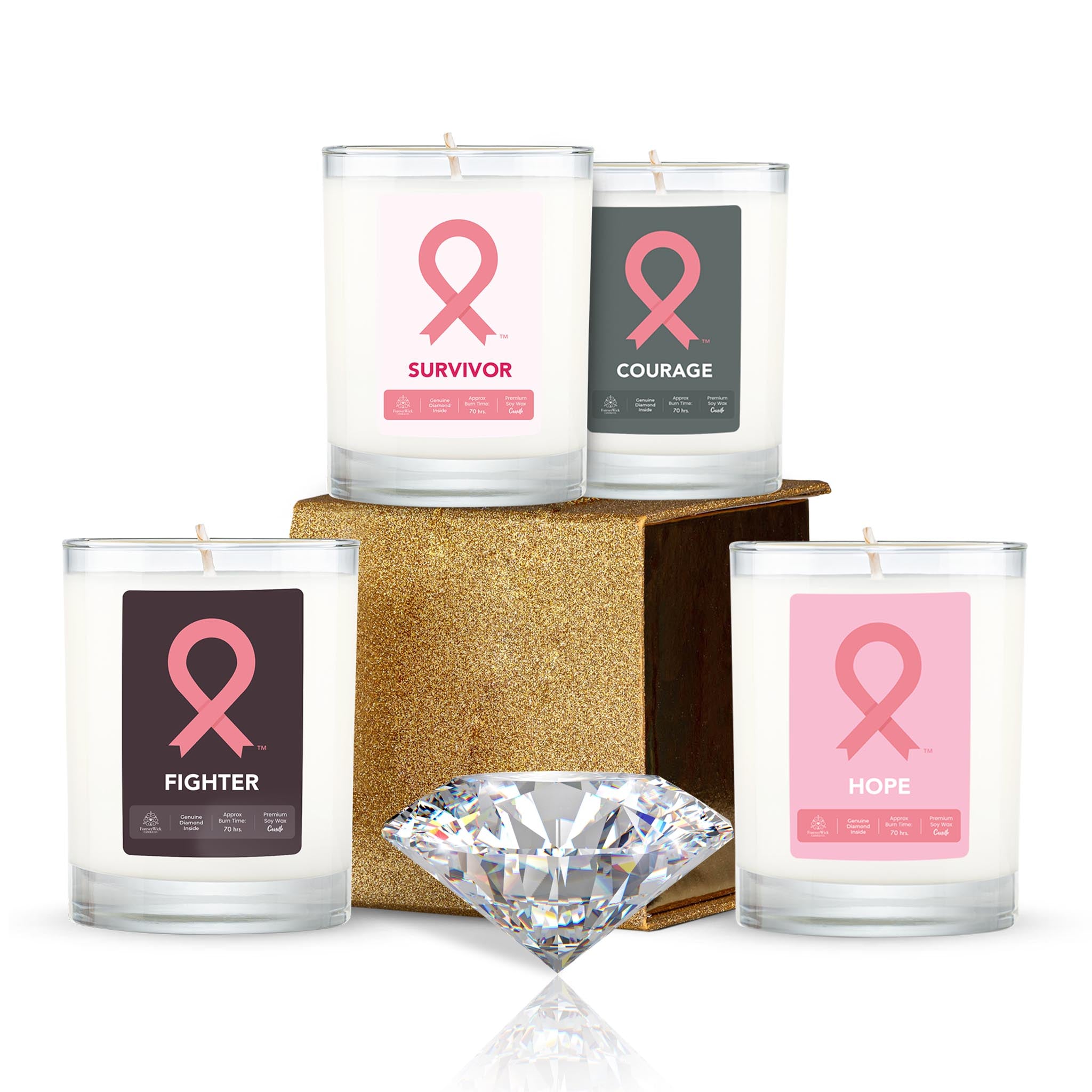 The Pink Ribbon Diamond Candle Collection