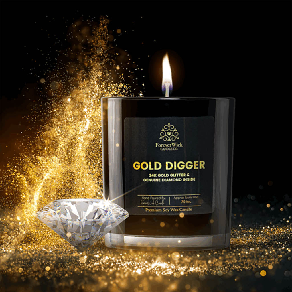 24K Gold Digger Diamond Candle