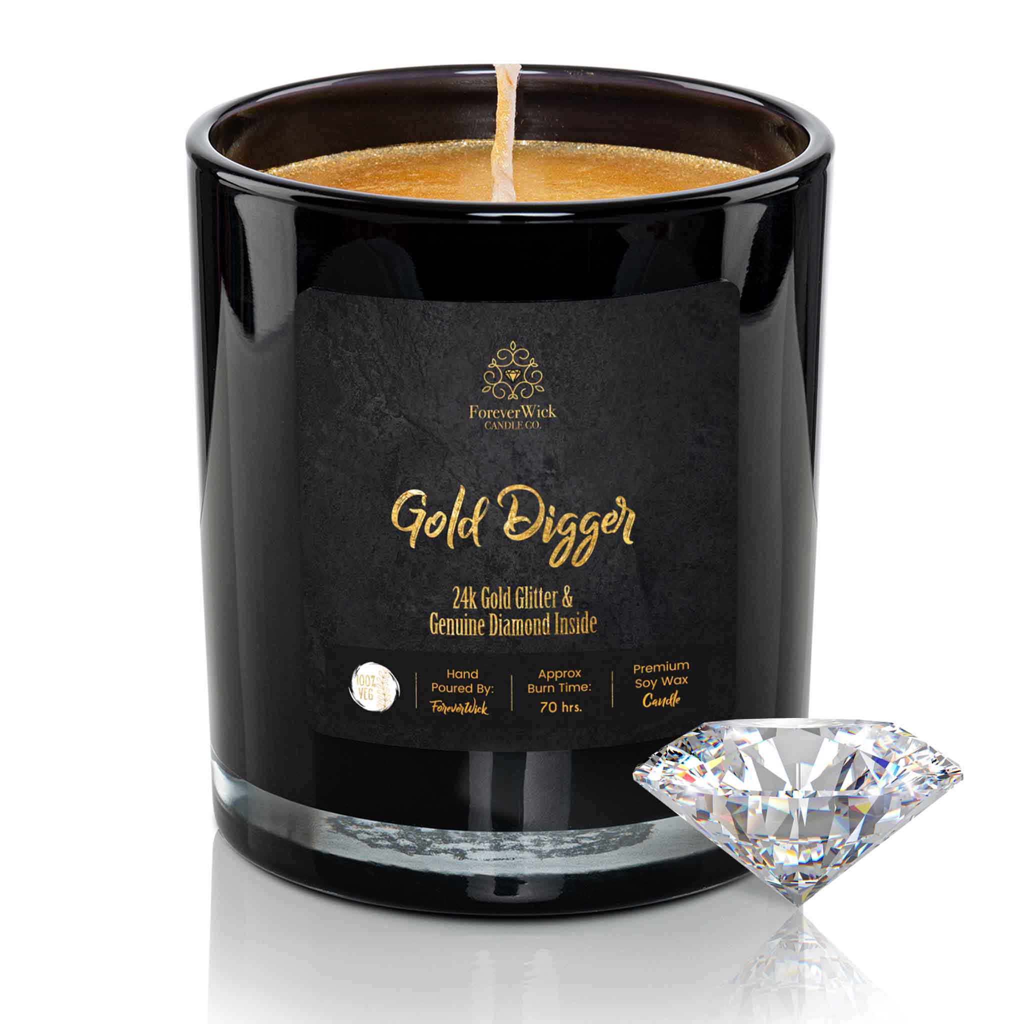 24K Gold Digger Diamond Candle