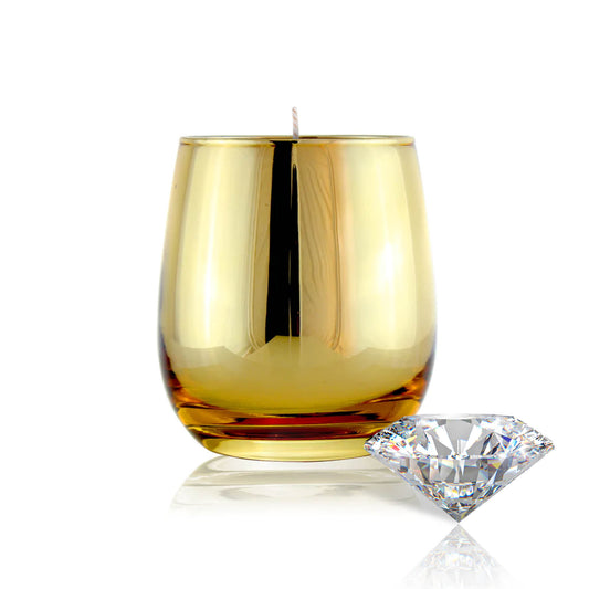 Pour Choices Diamond Candle - Gold