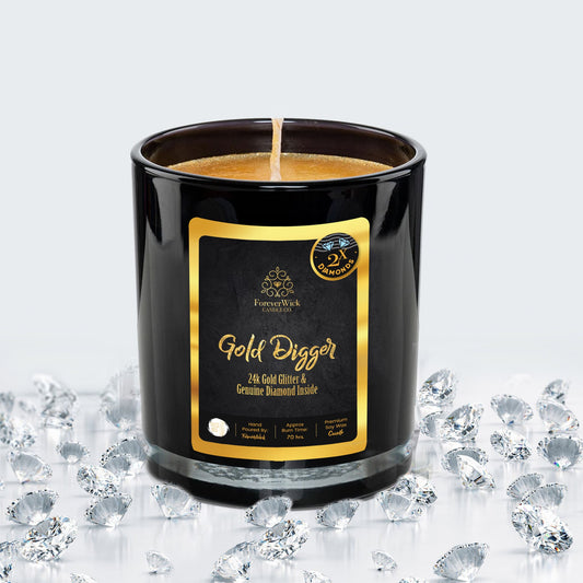 24K Gold Digger Double Diamond Candle