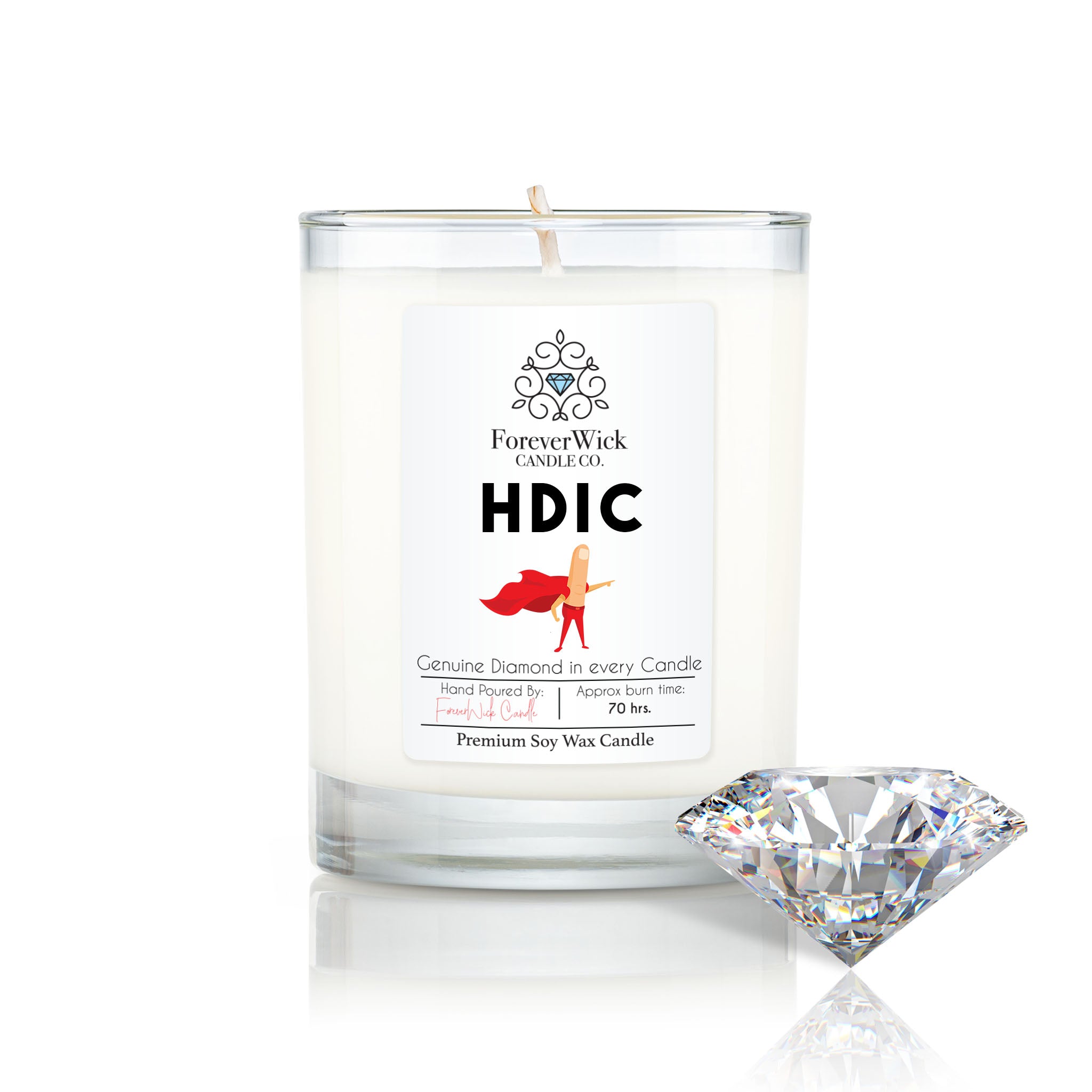 Head D* In Charge Diamond Candle