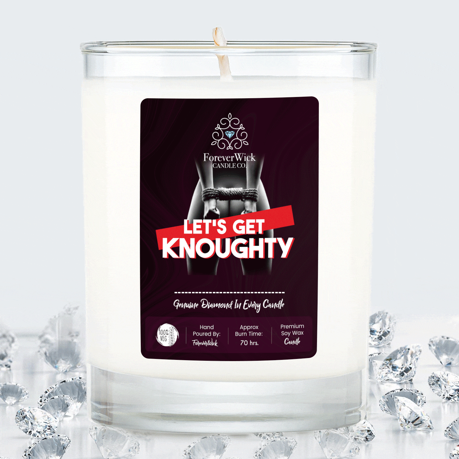 Personalized Let's Get Knoughty Diamond Candle ForeverWick Candle