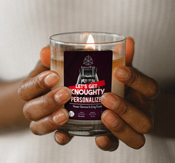 Personalized Let's Get Knoughty Diamond Candle