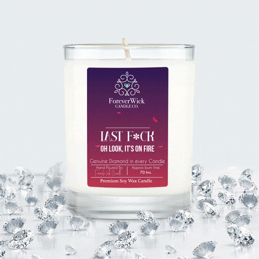 Personalized Last Fu** Diamond Candle