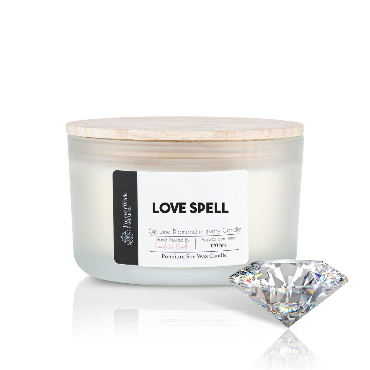 Love Spell 4 Wick Diamond Candle ForeverWick Candle
