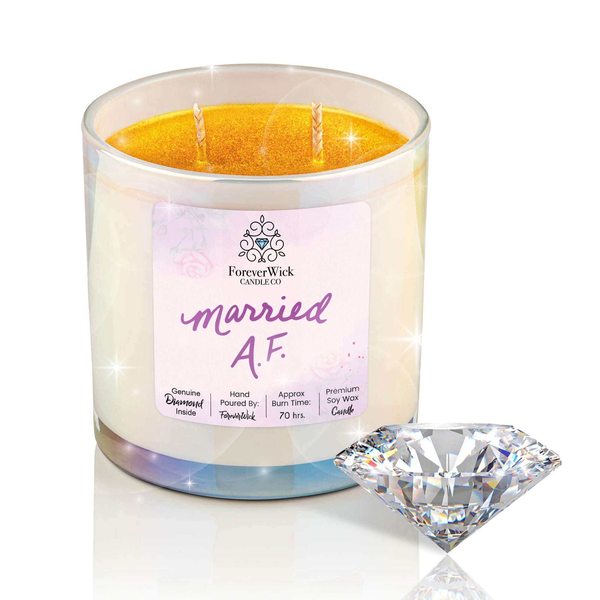 Married AF Diamond Candle