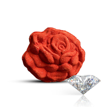 Rosebud Luxury Bath Bomb + Genuine Diamond
