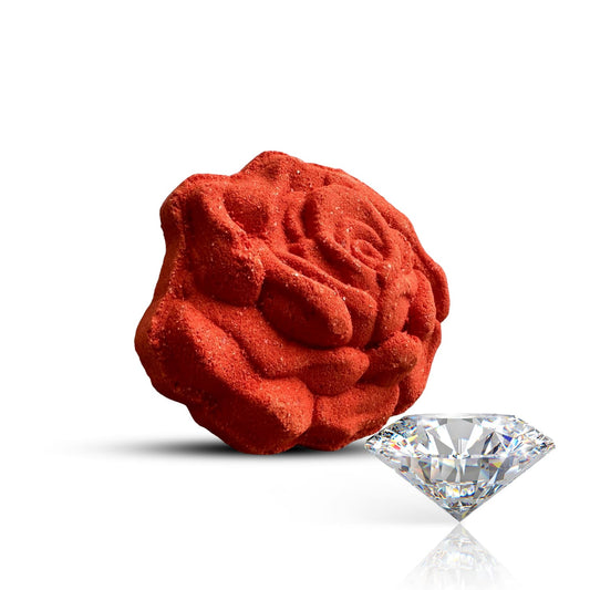 Rosebud Luxury Bath Bomb + Genuine Diamond