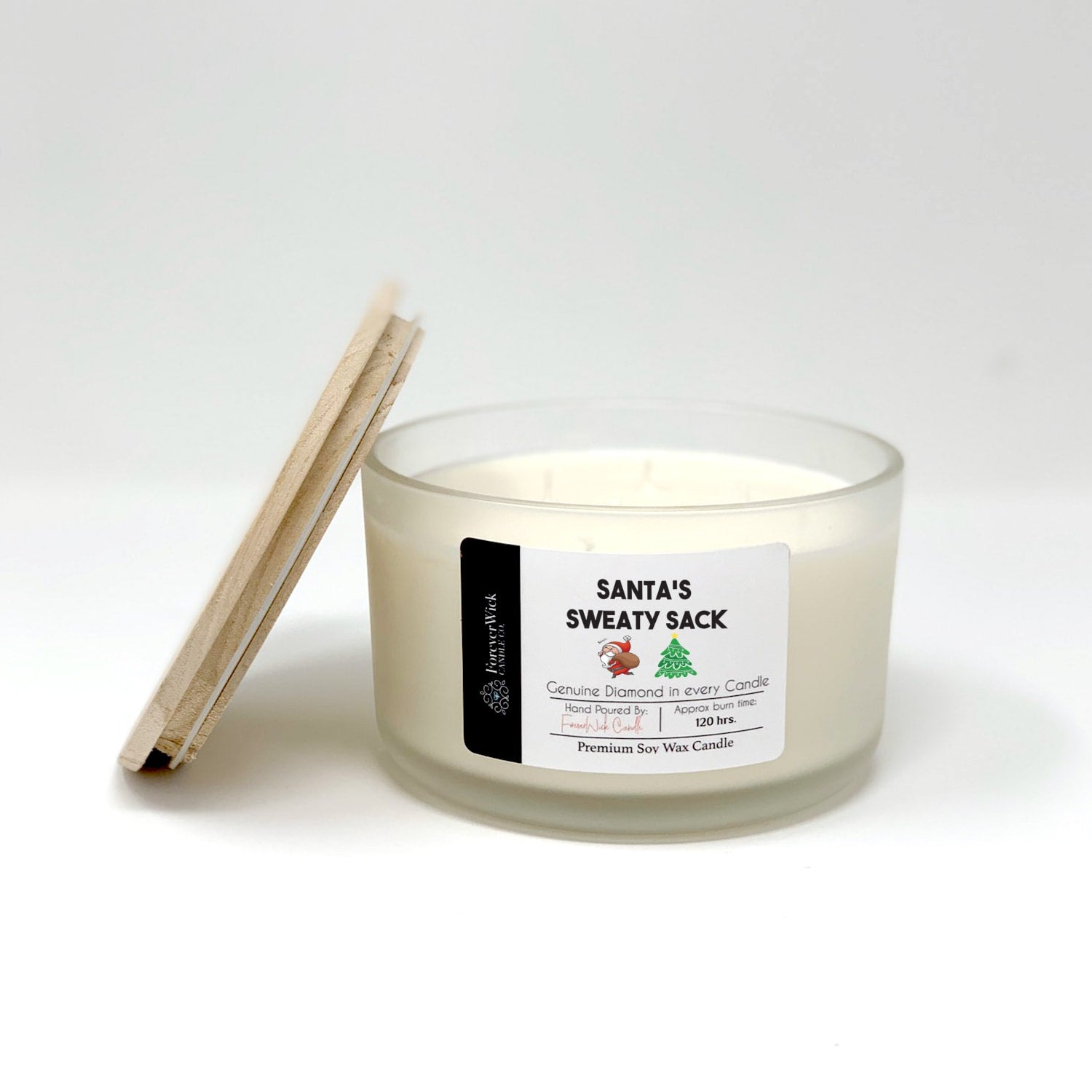 Santa`s Sweaty Sack 4 Wick Diamond Candle ForeverWick Candle