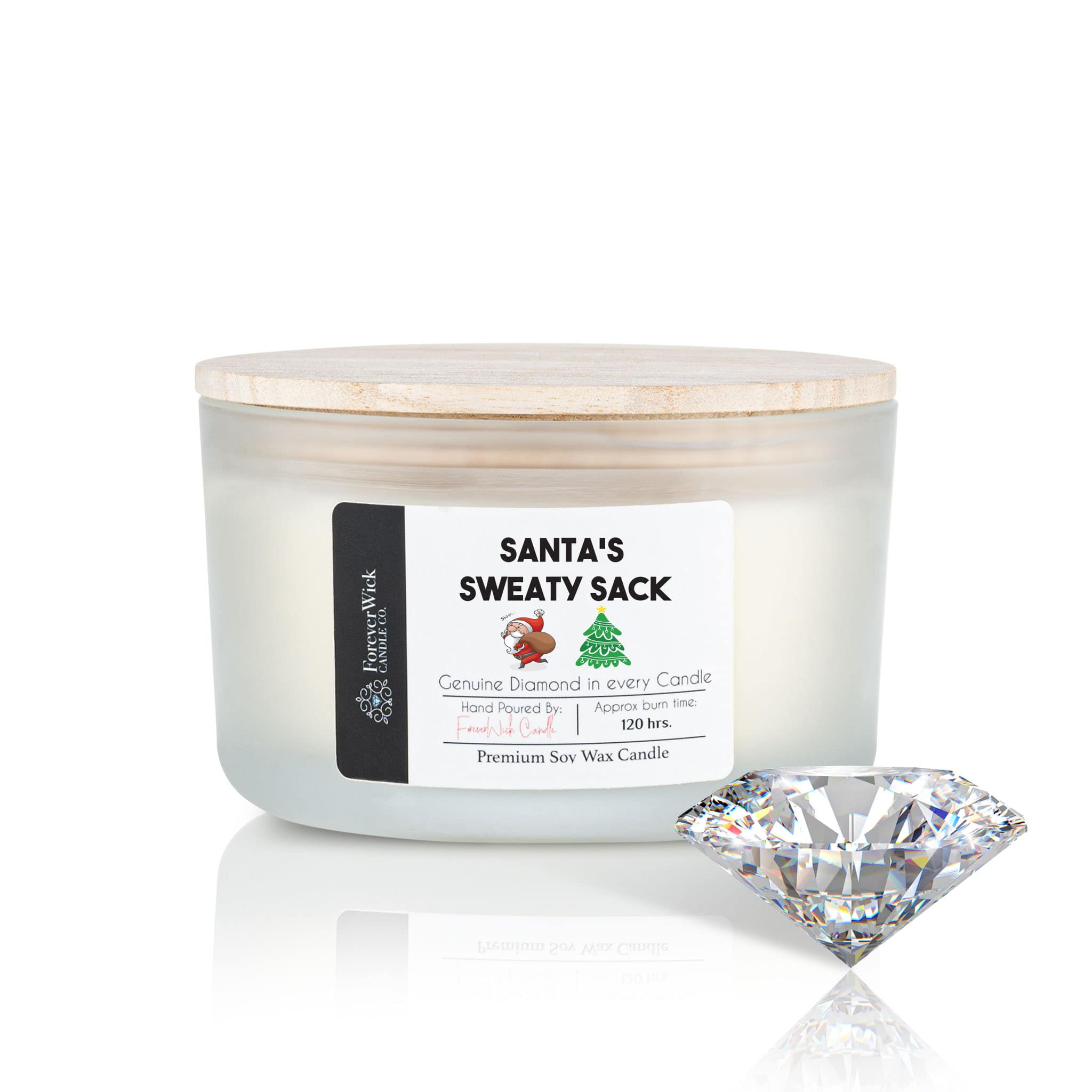 Santa`s Sweaty Sack 4 Wick Diamond Candle