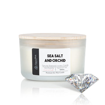Sea Salt & Orchid 4 Wick Diamond Candle