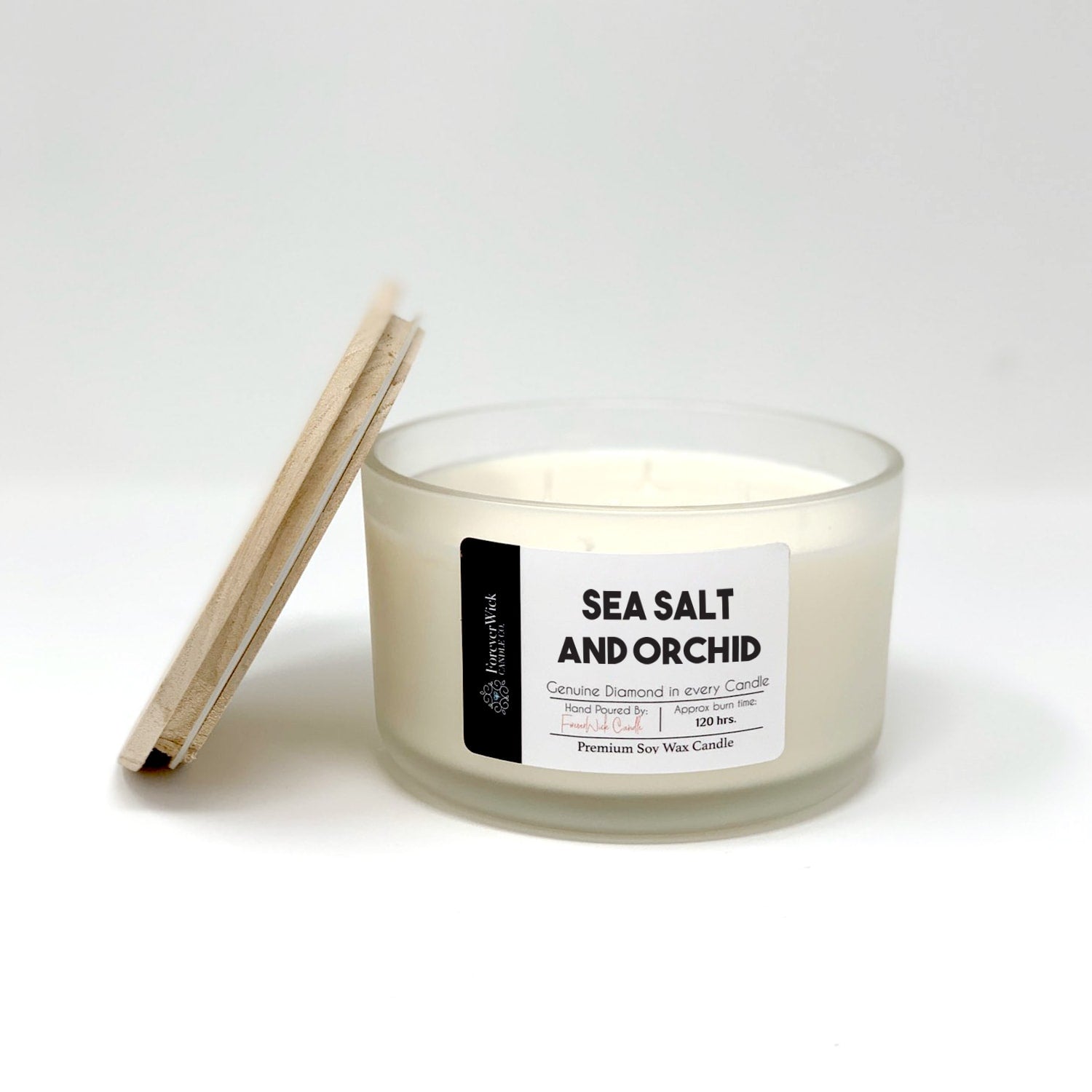 Sea Salt & Orchid 4 Wick Diamond Candle ForeverWick Candle