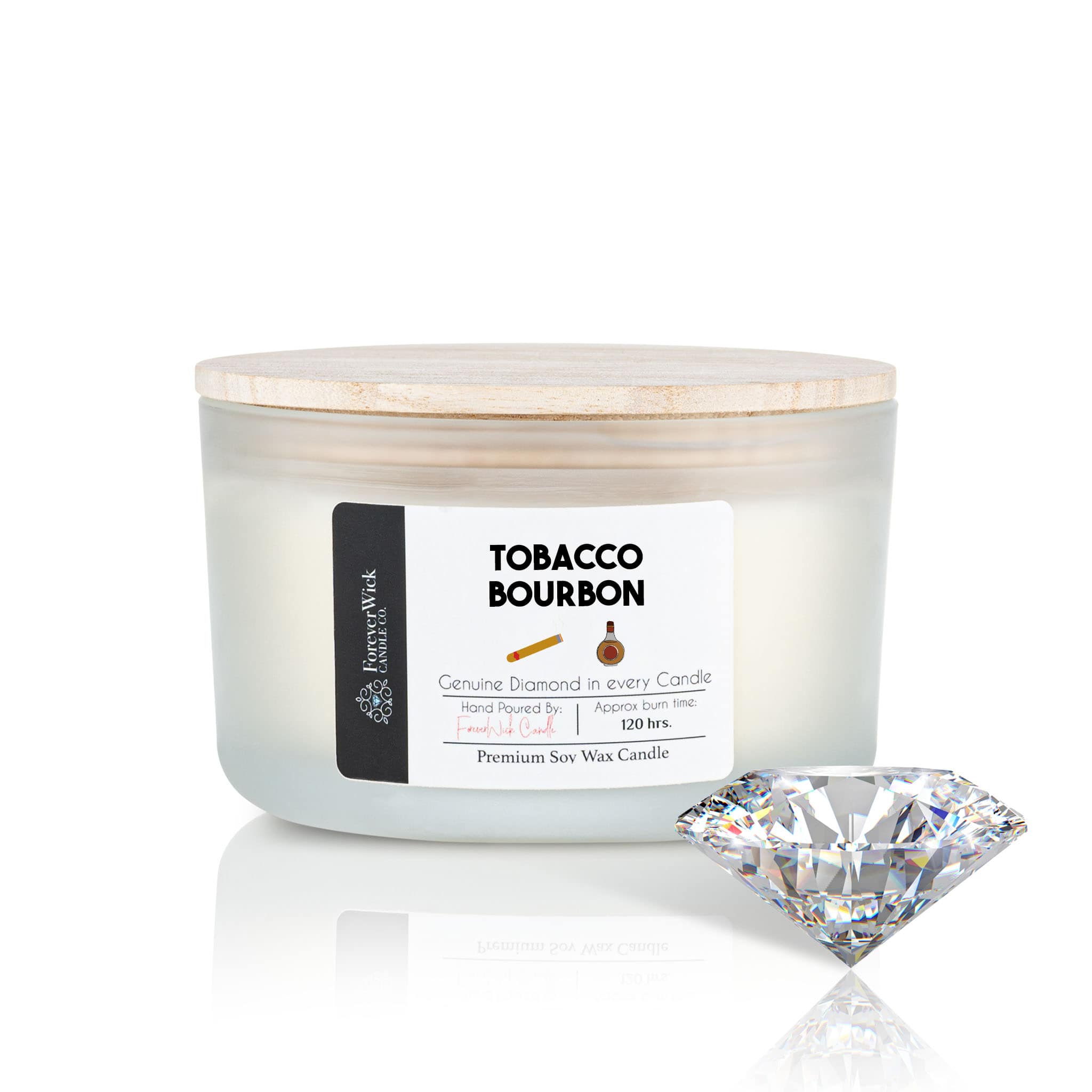Tobacco Bourbon 4 Wick Diamond Candle