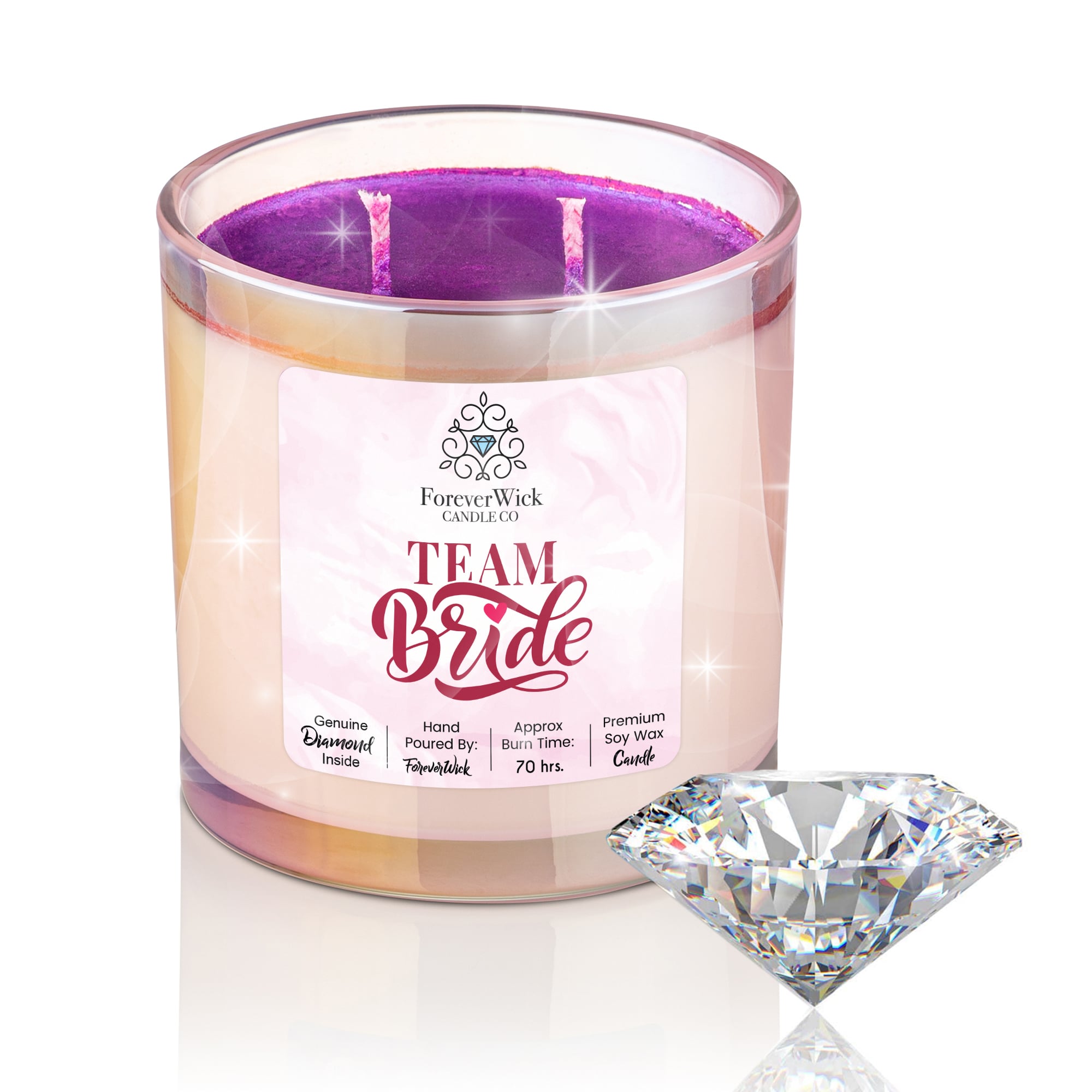 Team Bride Diamond Candle