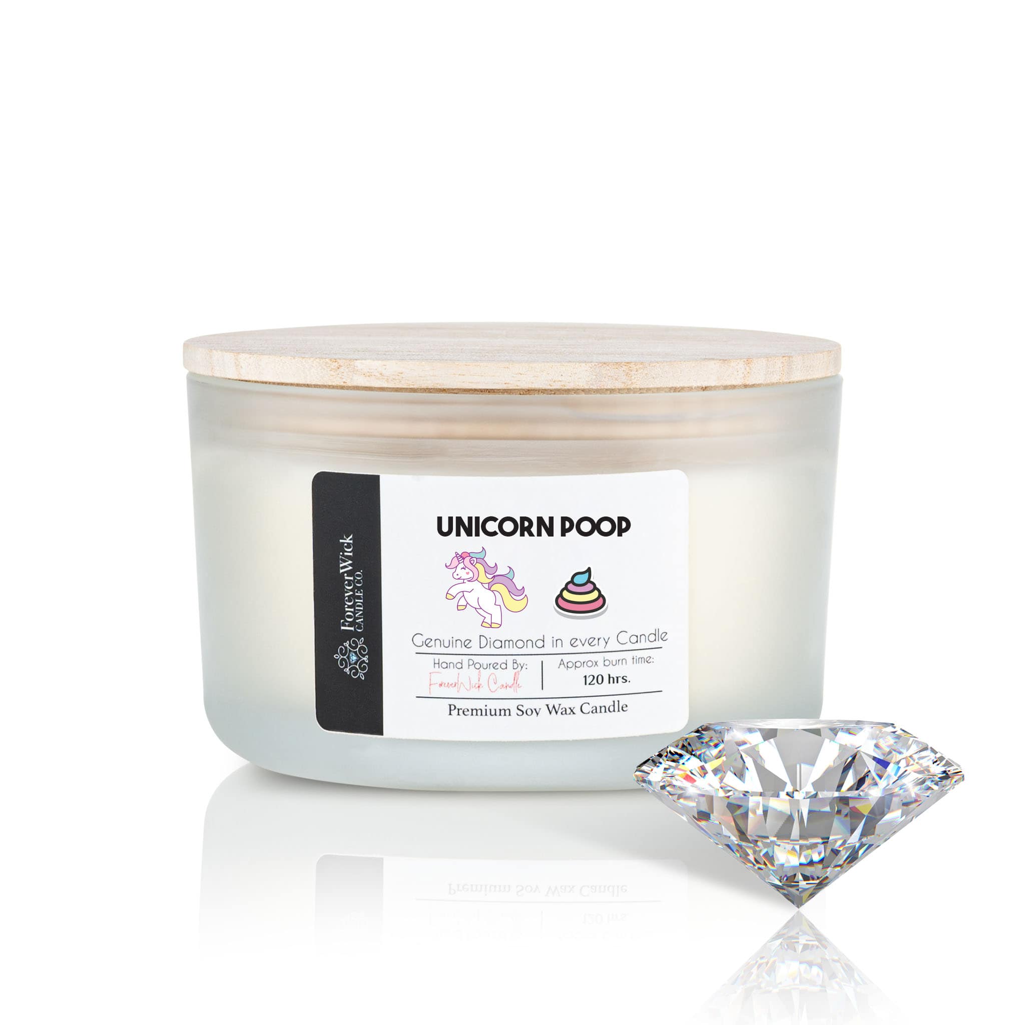 Unicorn Poop 4 Wick Diamond Candle