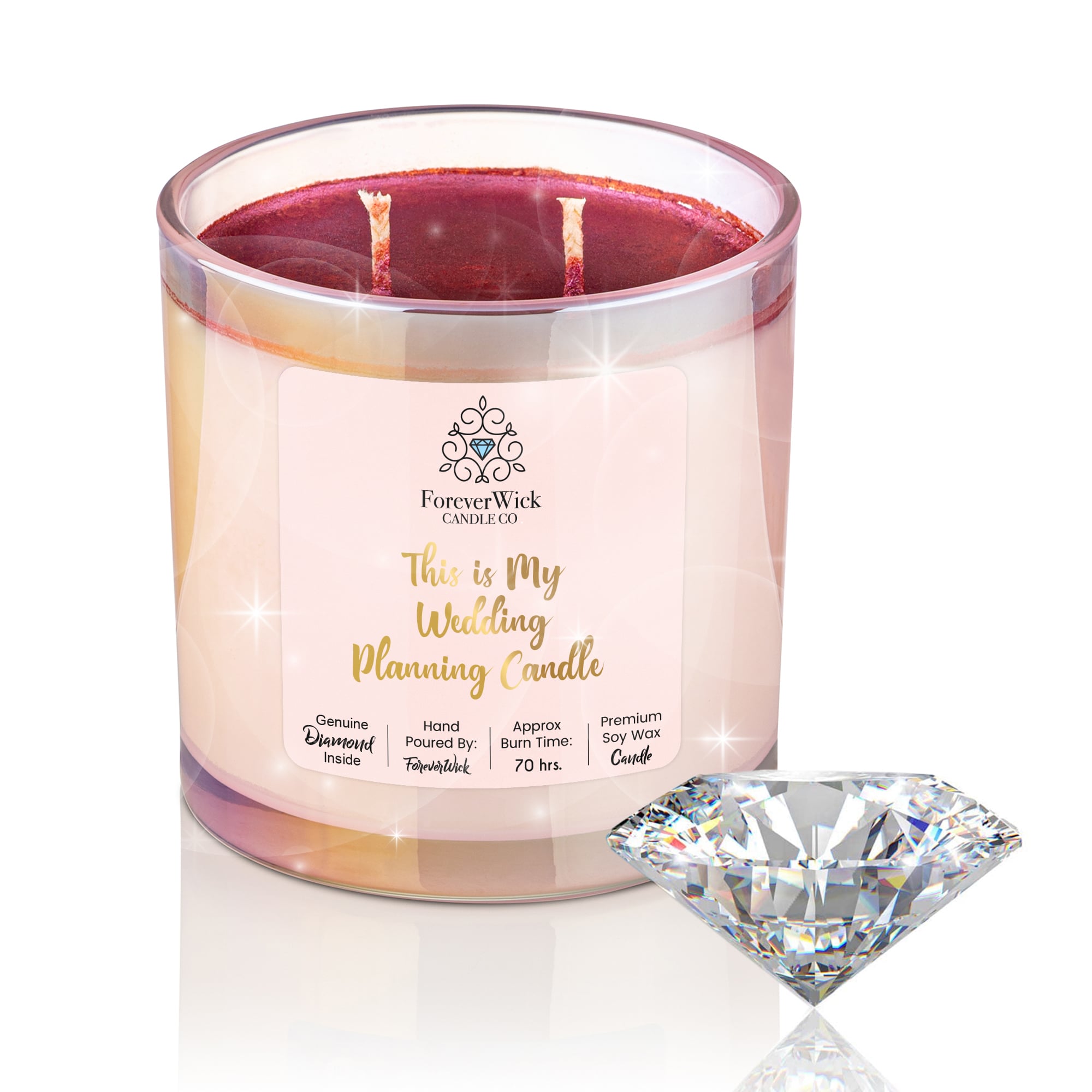 This Is My Wedding Planning Diamond Candle
